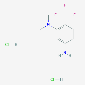 molecular formula C9H13Cl2F3N2 B2446681 N1,N1-Dimethyl-6-(trifluoromethyl)benzene-1,3-diamine dihydrochloride CAS No. 1965309-13-0