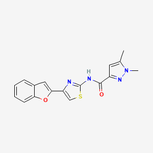 N-(4-(benzofuran-2-yl)thiazol-2-yl)-1,5-dimethyl-1H-pyrazole-3-carboxamide