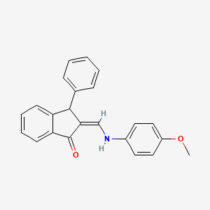 2-[(4-Methoxyanilino)methylene]-3-phenyl-1-indanone
