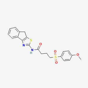 N-(8H-indeno[1,2-d]thiazol-2-yl)-4-((4-methoxyphenyl)sulfonyl)butanamide