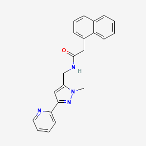 N-[(2-Methyl-5-pyridin-2-ylpyrazol-3-yl)methyl]-2-naphthalen-1-ylacetamide