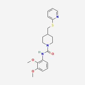 molecular formula C20H25N3O3S B2446731 N-(2,3-dimethoxyphenyl)-4-((pyridin-2-ylthio)methyl)piperidine-1-carboxamide CAS No. 1421482-36-1