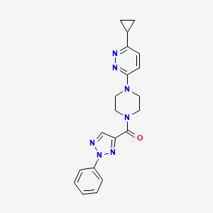 (4-(6-cyclopropylpyridazin-3-yl)piperazin-1-yl)(2-phenyl-2H-1,2,3-triazol-4-yl)methanone