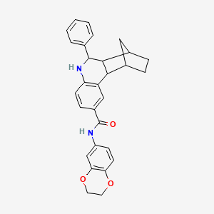 N-(2,3-Dihydrobenzo[b][1,4]dioxin-6-yl)-6-phenyl-5,6,6a,7,8,9,10,10a-octahydro-7,10-methanophenanthridine-2-carboxamide