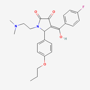 1-(2-(dimethylamino)ethyl)-4-(4-fluorobenzoyl)-3-hydroxy-5-(4-propoxyphenyl)-1H-pyrrol-2(5H)-one