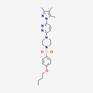 3-(4-((4-butoxyphenyl)sulfonyl)piperazin-1-yl)-6-(3,4,5-trimethyl-1H-pyrazol-1-yl)pyridazine