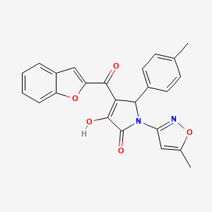 4-(benzofuran-2-carbonyl)-3-hydroxy-1-(5-methylisoxazol-3-yl)-5-(p-tolyl)-1H-pyrrol-2(5H)-one