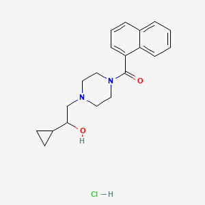 (4-(2-Cyclopropyl-2-hydroxyethyl)piperazin-1-yl)(naphthalen-1-yl)methanone hydrochloride