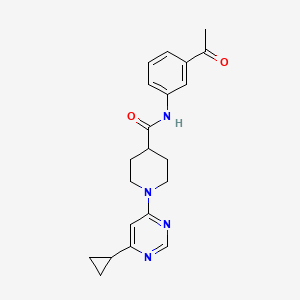 B2446889 N-(3-acetylphenyl)-1-(6-cyclopropylpyrimidin-4-yl)piperidine-4-carboxamide CAS No. 1797589-21-9