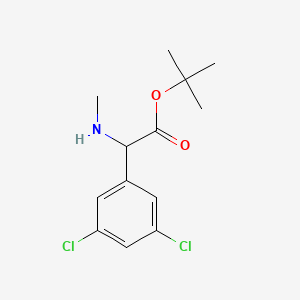 molecular formula C13H17Cl2NO2 B2446911 Tert-butyl 2-(3,5-dichlorophenyl)-2-(methylamino)acetate CAS No. 2248259-22-3