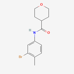 molecular formula C13H16BrNO2 B2446921 N-(3-bromo-4-methylphenyl)oxane-4-carboxamide CAS No. 1050580-06-7