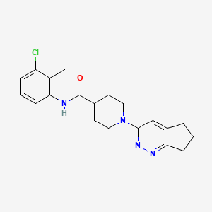 molecular formula C20H23ClN4O B2446940 N-(3-chloro-2-methylphenyl)-1-{5H,6H,7H-cyclopenta[c]pyridazin-3-yl}piperidine-4-carboxamide CAS No. 2097921-56-5