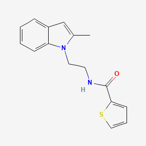 molecular formula C16H16N2OS B2446983 N-[2-(2-methyl-1H-indol-1-yl)ethyl]thiophene-2-carboxamide CAS No. 689264-66-2