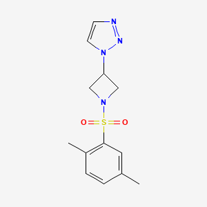 molecular formula C13H16N4O2S B2447001 1-[1-(2,5-dimethylbenzenesulfonyl)azetidin-3-yl]-1H-1,2,3-triazole CAS No. 2034431-42-8