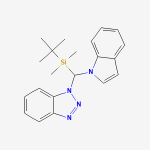 molecular formula C21H26N4Si B2447008 1-[(tert-Butyldimethylsilyl)(1H-indol-1-yl)methyl]-1H-1,2,3-benzotriazole CAS No. 162087-91-4