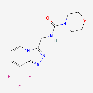 molecular formula C13H14F3N5O2 B2447015 N-((8-(trifluoromethyl)-[1,2,4]triazolo[4,3-a]pyridin-3-yl)methyl)morpholine-4-carboxamide CAS No. 2034320-18-6