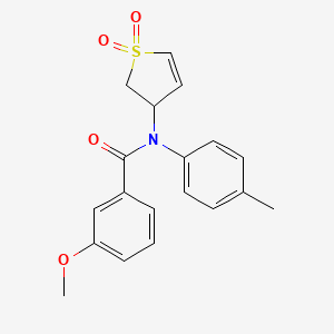 molecular formula C19H19NO4S B2447026 N-(1,1-dioxido-2,3-dihydrothien-3-yl)-3-methoxy-N-(4-methylphenyl)benzamide CAS No. 863020-63-7