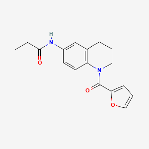 molecular formula C17H18N2O3 B2447034 N-(1-(furan-2-carbonyl)-1,2,3,4-tetrahydroquinolin-6-yl)propionamide CAS No. 941871-12-1