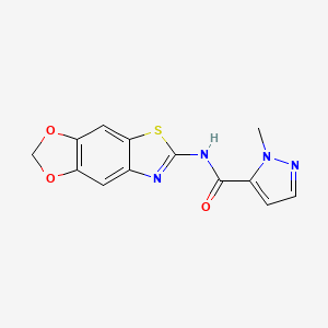 B2447040 N-([1,3]dioxolo[4',5':4,5]benzo[1,2-d]thiazol-6-yl)-1-methyl-1H-pyrazole-5-carboxamide CAS No. 1019096-93-5