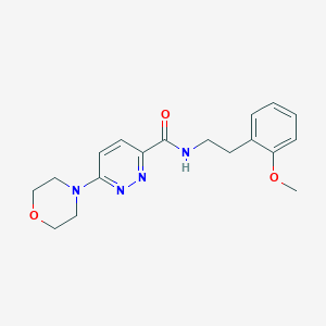 molecular formula C18H22N4O3 B2447053 N-(2-methoxyphenethyl)-6-morpholinopyridazine-3-carboxamide CAS No. 1396880-30-0