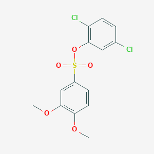 molecular formula C14H12Cl2O5S B2447063 2,5-Dichlorophenyl 3,4-dimethoxybenzenesulfonate CAS No. 433693-45-9