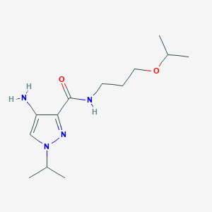 molecular formula C13H24N4O2 B2447092 4-Amino-N-(3-isopropoxypropyl)-1-isopropyl-1H-pyrazole-3-carboxamide CAS No. 2101198-06-3