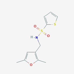 molecular formula C11H13NO3S2 B2447113 N-[(2,5-Dimethylfuran-3-YL)methyl]thiophene-2-sulfonamide CAS No. 1448075-83-9