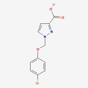 molecular formula C11H9BrN2O3 B2447134 1-[(4-bromophenoxy)methyl]-1H-pyrazole-3-carboxylic acid CAS No. 956573-70-9