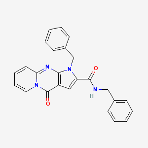 molecular formula C25H20N4O2 B2447162 N,1-dibenzyl-4-oxo-1,4-dihydropyrido[1,2-a]pyrrolo[2,3-d]pyrimidine-2-carboxamide CAS No. 900895-52-5
