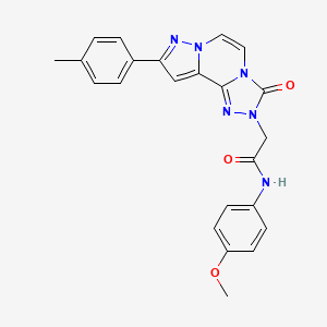 molecular formula C23H20N6O3 B2447167 N-(4-methoxyphenyl)-2-[9-(4-methylphenyl)-3-oxopyrazolo[1,5-a][1,2,4]triazolo[3,4-c]pyrazin-2(3H)-yl]acetamide CAS No. 1358810-15-7
