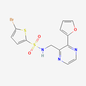 5-bromo-N-((3-(furan-2-yl)pyrazin-2-yl)methyl)thiophene-2-sulfonamide