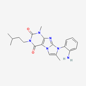 8-(2-aminophenyl)-3-isopentyl-1,7-dimethyl-1H-imidazo[2,1-f]purine-2,4(3H,8H)-dione