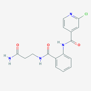 molecular formula C16H15ClN4O3 B2447258 N-{2-[(2-carbamoylethyl)carbamoyl]phenyl}-2-chloropyridine-4-carboxamide CAS No. 1356755-13-9