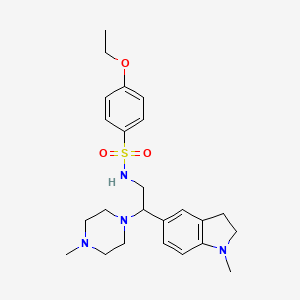 4-ethoxy-N-(2-(1-methylindolin-5-yl)-2-(4-methylpiperazin-1-yl)ethyl)benzenesulfonamide