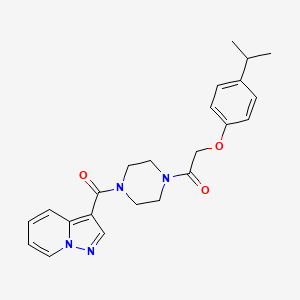 2-(4-Isopropylphenoxy)-1-(4-(pyrazolo[1,5-a]pyridine-3-carbonyl)piperazin-1-yl)ethanone