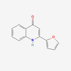 molecular formula C13H9NO2 B2447262 2-(Furan-2-yl)-1,4-dihydroquinolin-4-one CAS No. 158117-39-6