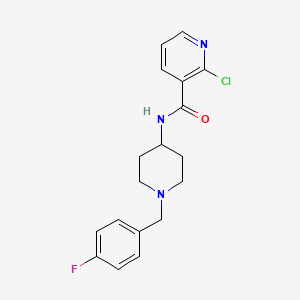 2-Chloro-N-[1-[(4-fluorophenyl)methyl]piperidin-4-yl]pyridine-3-carboxamide