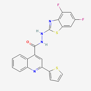 N'-(4,6-difluorobenzo[d]thiazol-2-yl)-2-(thiophen-2-yl)quinoline-4-carbohydrazide