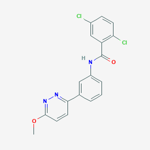 molecular formula C18H13Cl2N3O2 B2447296 2,5-dichloro-N-[3-(6-methoxypyridazin-3-yl)phenyl]benzamide CAS No. 922837-36-3