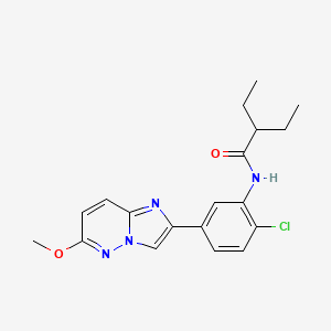 molecular formula C19H21ClN4O2 B2447300 N-(2-chloro-5-(6-methoxyimidazo[1,2-b]pyridazin-2-yl)phenyl)-2-ethylbutanamide CAS No. 946268-57-1