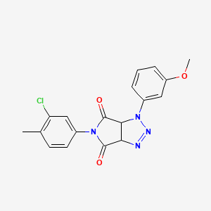 molecular formula C18H15ClN4O3 B2447312 5-(3-chloro-4-methylphenyl)-1-(3-methoxyphenyl)-1H,3aH,4H,5H,6H,6aH-pyrrolo[3,4-d][1,2,3]triazole-4,6-dione CAS No. 1172081-99-0