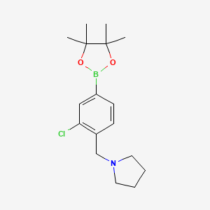 3-Chloro-4-(pyrrolidinomethyl)phenylboronic acid, pinacol ester