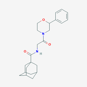 (3r,5r,7r)-N-(2-oxo-2-(2-phenylmorpholino)ethyl)adamantane-1-carboxamide