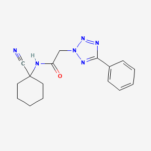 molecular formula C16H18N6O B2447326 N-(1-cyanocyclohexyl)-2-(5-phenyltetrazol-2-yl)acetamide CAS No. 926582-75-4