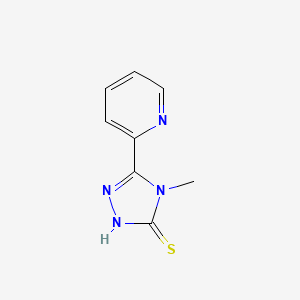 molecular formula C8H8N4S B2447330 4-methyl-5-pyridin-2-yl-4H-1,2,4-triazole-3-thiol CAS No. 34955-23-2
