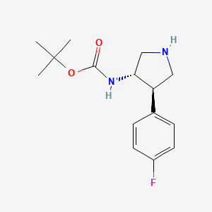 tert-butyl ((3S,4R)-4-(4-fluorophenyl)pyrrolidin-3-yl)carbamate