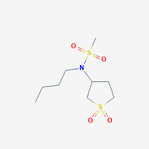 molecular formula C9H19NO4S2 B2447336 N-butyl-N-(1,1-dioxo-1lambda6-thiolan-3-yl)methanesulfonamide CAS No. 898426-05-6