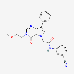 N-(3-cyanophenyl)-2-[3-(2-methoxyethyl)-4-oxo-7-phenyl-3,4-dihydro-5H-pyrrolo[3,2-d]pyrimidin-5-yl]acetamide
