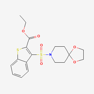 Ethyl 3-(1,4-dioxa-8-azaspiro[4.5]dec-8-ylsulfonyl)-1-benzothiophene-2-carboxylate