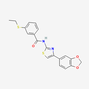 N-(4-(benzo[d][1,3]dioxol-5-yl)thiazol-2-yl)-3-(ethylthio)benzamide